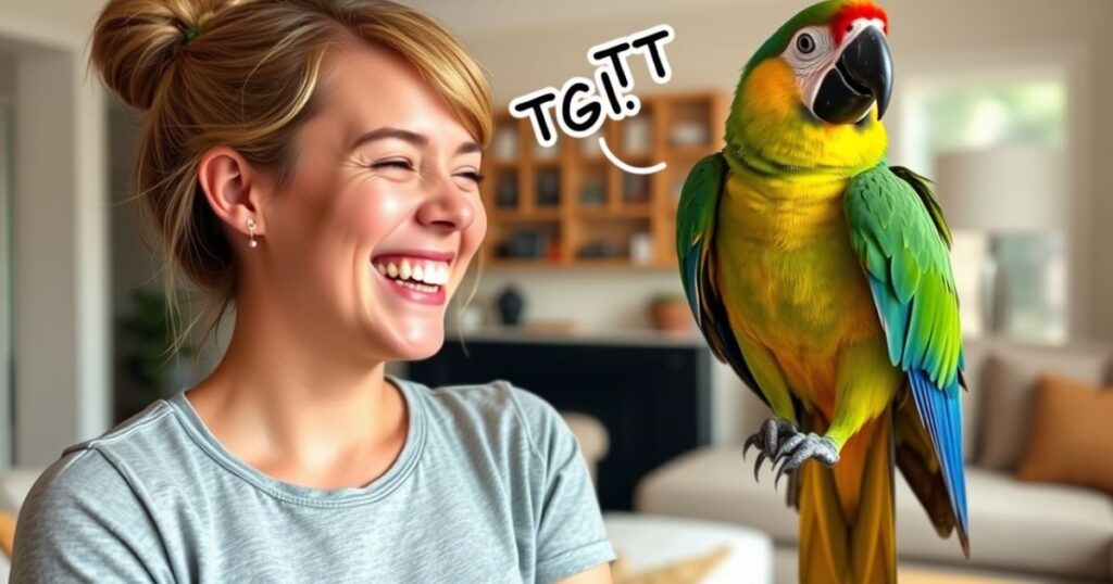 Emma and Her Parrot