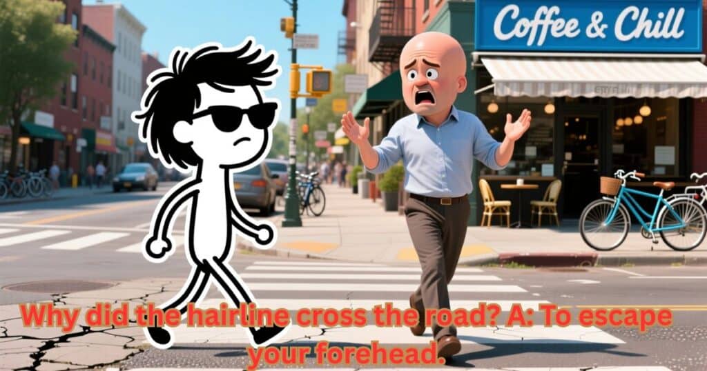 Funny Hairline Q&A Jokes