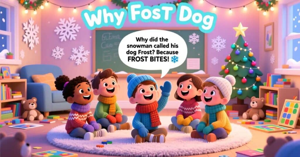 december jokes for kids children laughing classroom illustration