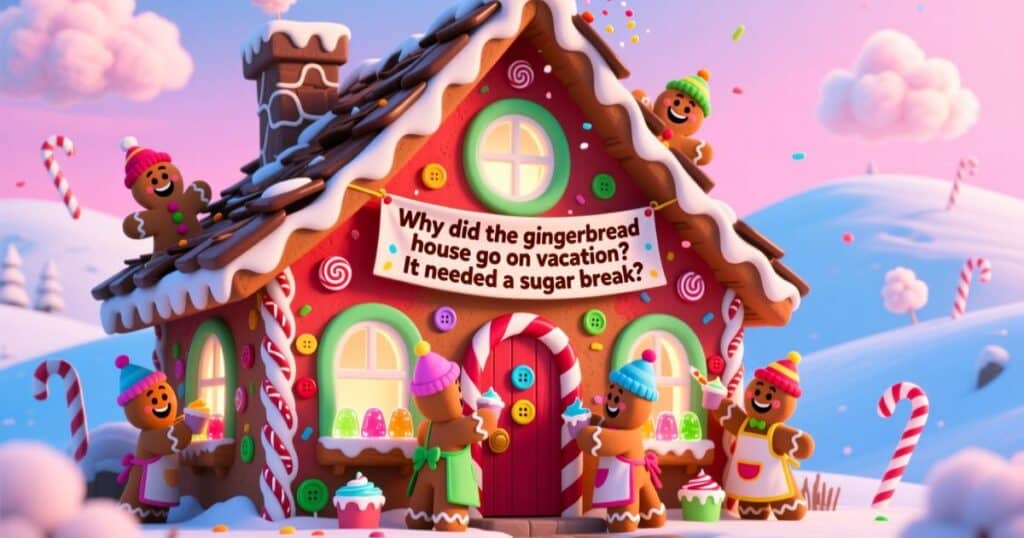 Gingerbread House & Cookie Jokes
